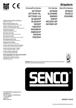 10 Senco NS20XPNS20BXP nietmachines